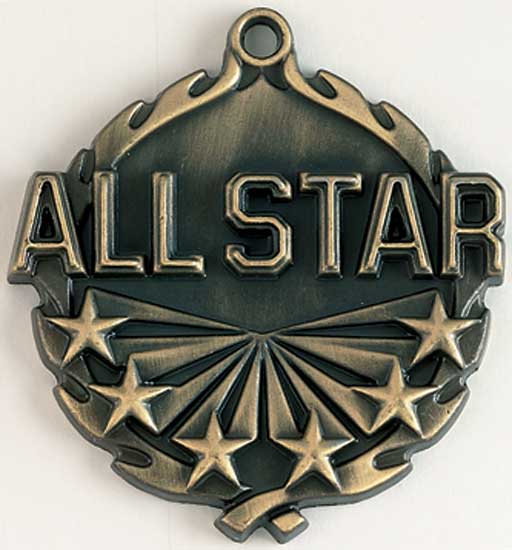 (image for) All Star Die Cast Medal - 1 3/4"
