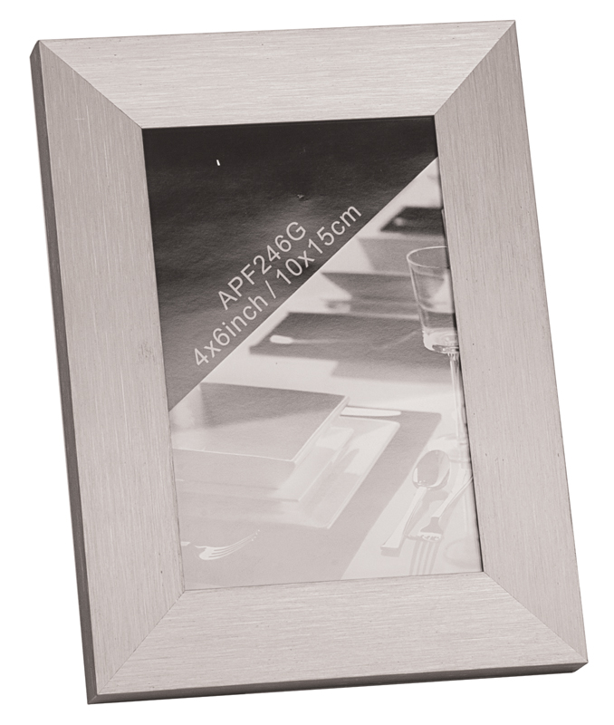 (image for) Silver Anodized Aluminum Picture Frame - 6" x 8"