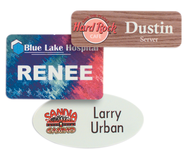 (image for) 3" x 1 1/2" Oval Full Color Name Tag