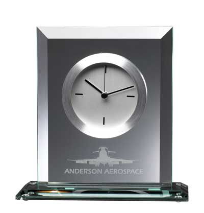 (image for) Bevelled Glass Clock 7" x 7"
