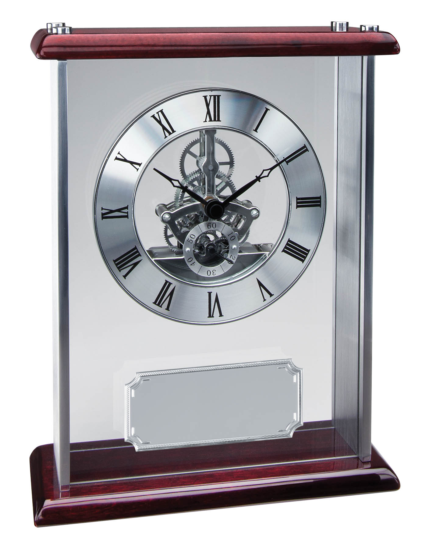 (image for) Piano Finish Rosewood Clock - 9 3/4" x 7 1/2"