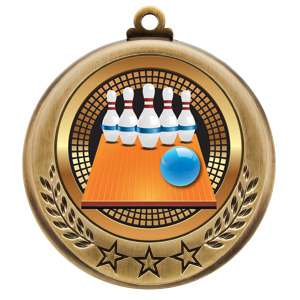 (image for) Bowling 5-Pin Spectrum Series Medal - 2 3/4"