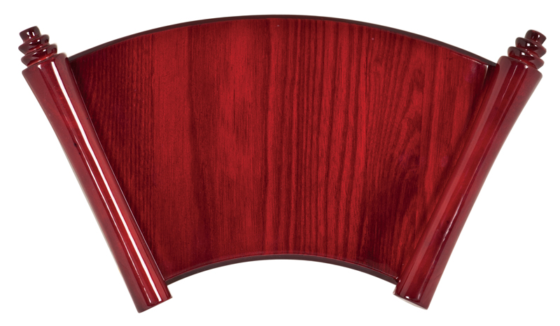 (image for) Rosewood Piano Finish Scroll Plaque - 14 1/4" x 8 1/2"