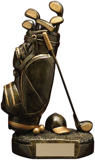 (image for) Golf Bag Trophy - RF03508HG 7 1/2"