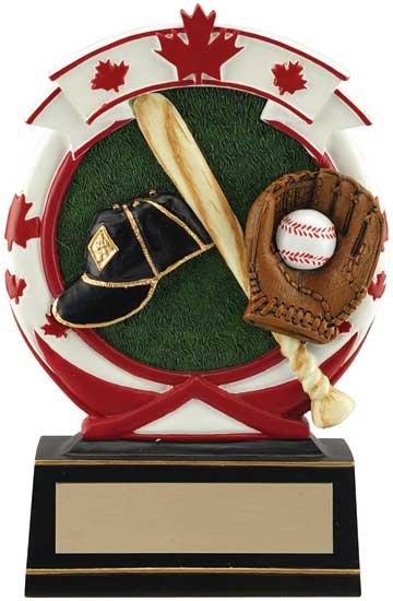 (image for) Baseball Maple Leaf Resin Award - 5 1/2"