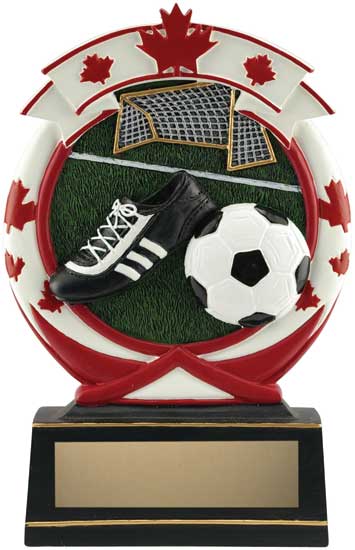 (image for) Soccer Maple Leaf Resin Award - 5 1/2"