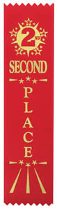 (image for) Second Place Economy Ribbon - Red