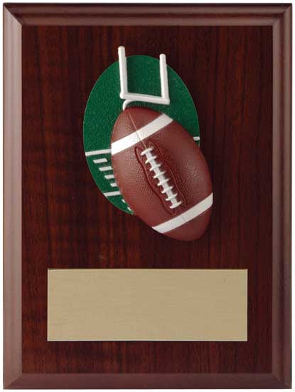 (image for) Football Plaque - T11-13269 4 1/2" x 6"