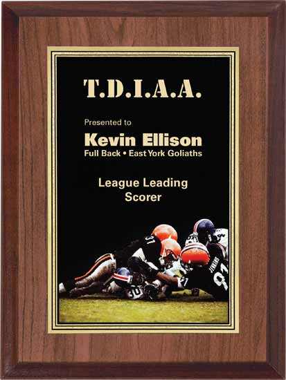 (image for) Football Full Color Activity Plaque - 6" x 8"