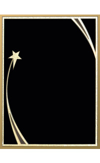 (image for) Shooting Star Plaque Black Plate - 8" x 10"
