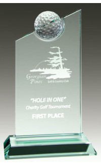 (image for) Jade Glass Golf Award - 7 1/2"